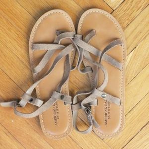 American Eagle Strap Suede Sandals